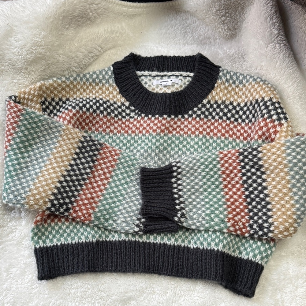 NWOT O’ Neill Multicolor Striped Women's Sweater Sz S